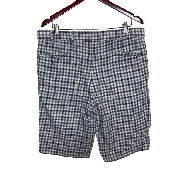 Black Fleece by Brooks Brothers Blue check Bermuda shorts 36x12 - Picture 5 of 6